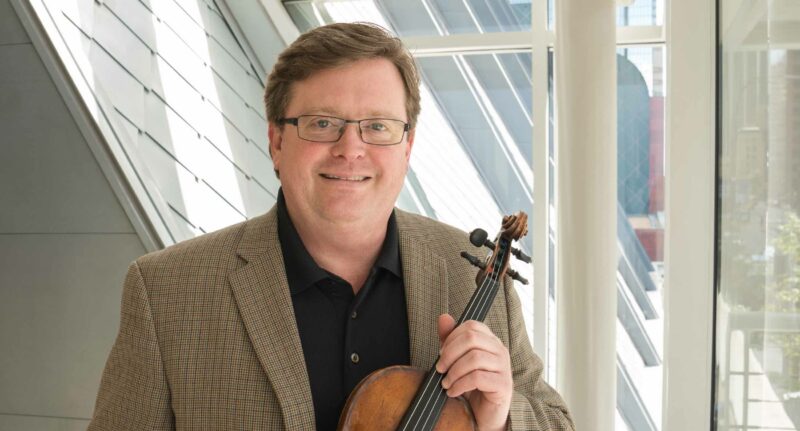 Martin Beaver with violin