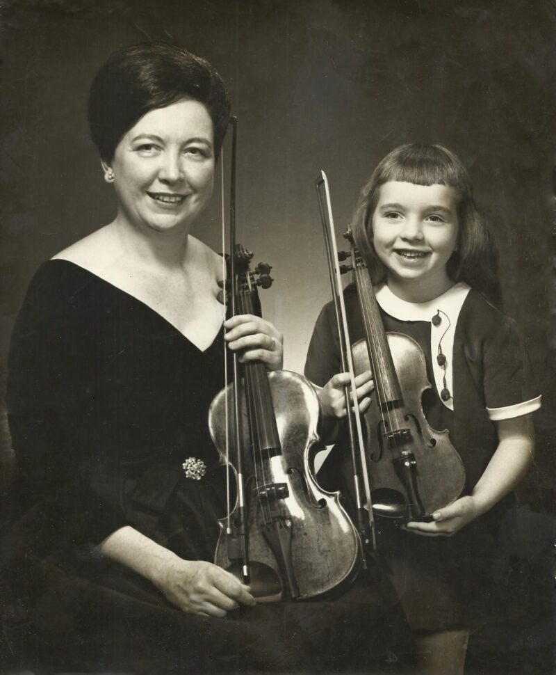 Stephanie Chase and her mother, Fannie Paschell Chase, violin