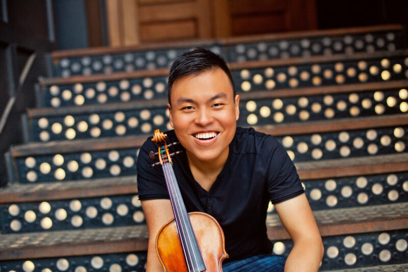 Luke Hsu with violin 