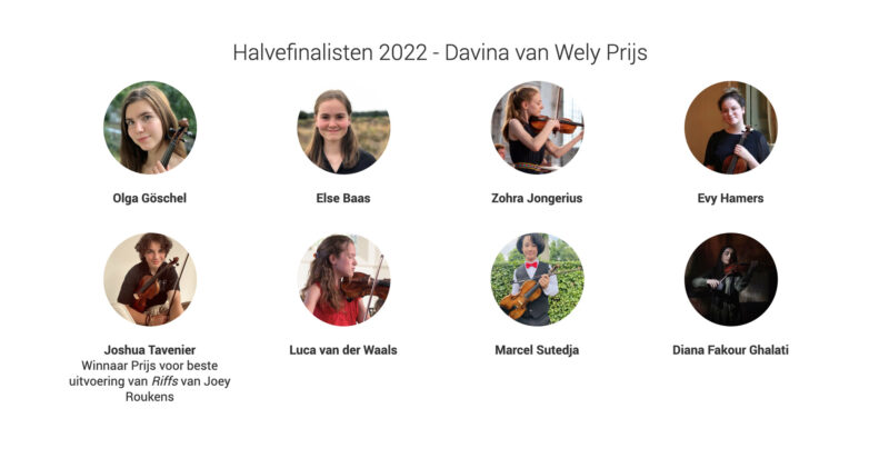 Senior Category Semi-Finalists Announced at Netherlands Violin Competition