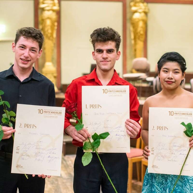 Posts Fritz Kreisler International Violin Competition is in Vienna, Austria. opdoSnrste9amm8290t902471g0atfaf03999l0iicl1mt h 9fhf 9 f36c45tt · THE WINNERS OF THIS YEARS @fritzkreislerviolincompetition ARE….🏆 Guido Felipe Sant Anna] 1st prize 🥇 @rinoyuki_violinist and @michaelshaham 2nd prize 🥈 Mu… See more 58 Comments MDW - Universität für Musik und darstellende Kunst Wien Congratulations to all three! 👏👏👏 Reply1h 1 of 52 Fritz Kreisler International Violin Competition 