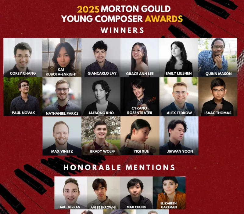 Recipients of 2025 Morton Gould Young Composer Awards